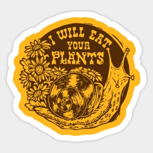 Snail Garden Battle Brown Sticker